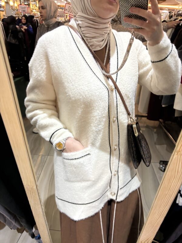 Angora hırka / krem rengi